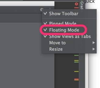 Floating Modeを解除
